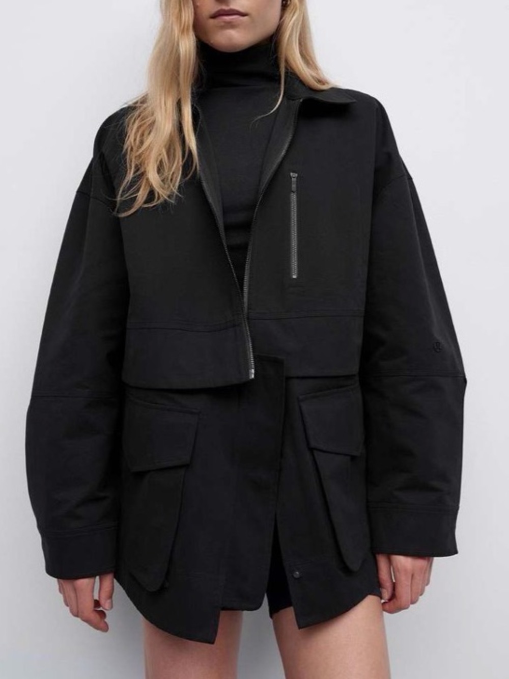lululemon athletica Black Utility Jacket with Zip Chest Pocket